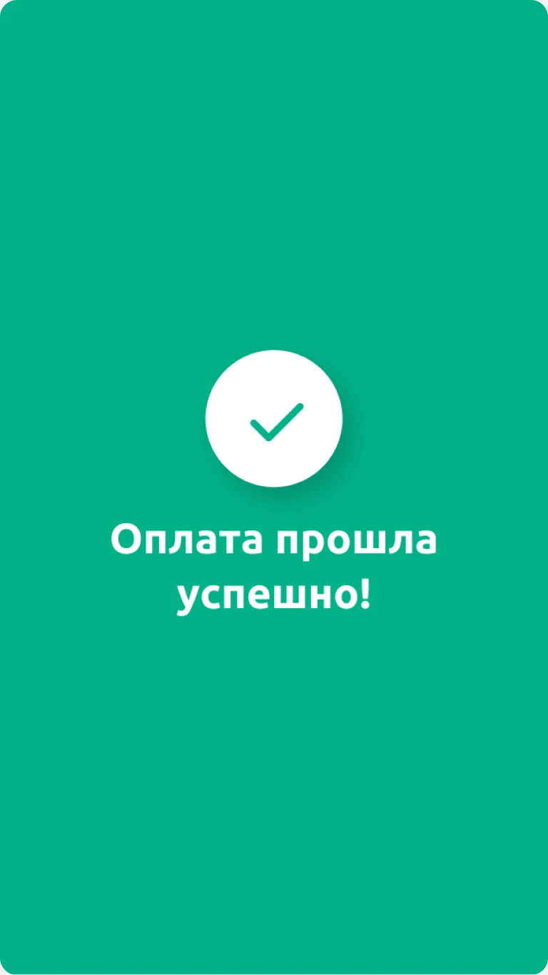 Терминал — успешная оплата
